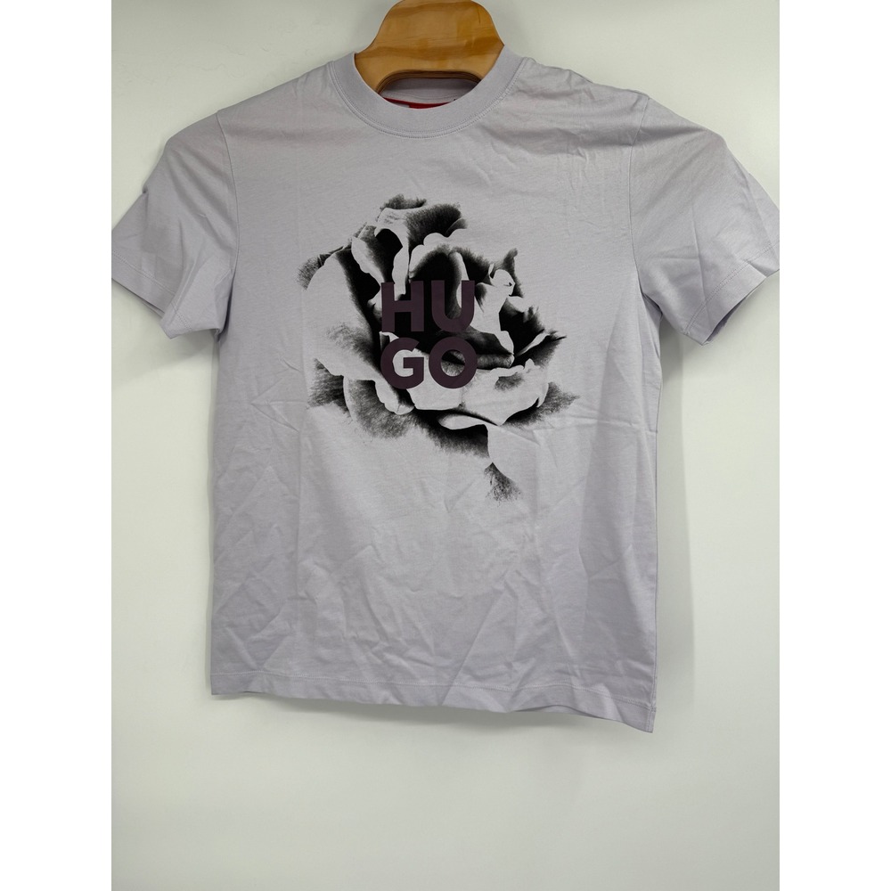 Men Hugo Logo Graphic‎ Tee Shirt Spellout Hugo Short Sleeve New Sz S